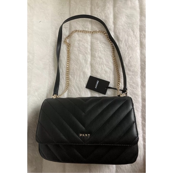 Dkny Bags Dkny Veronica Chevron Quilted Design Crossbody Chain